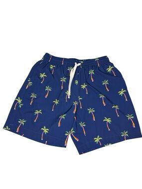 Chubbies The Tree Myself and I Navy Palm Print Swim Shorts 7” inseam Medium